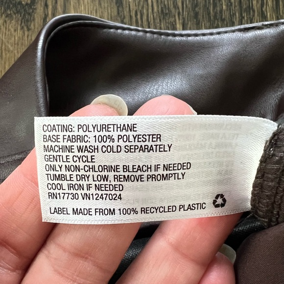 Target Leather Style Pants (Matching Long Sleeve In My Closet!) - Picture 2 of 4